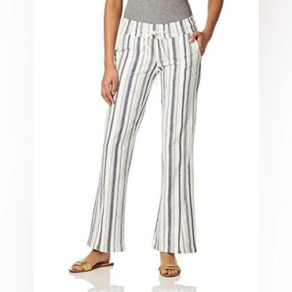 Roxy Pants - Roxy Size XL Women's Yarn Dye Pant Mood Indigo Oceanside 211 Stripes NWT